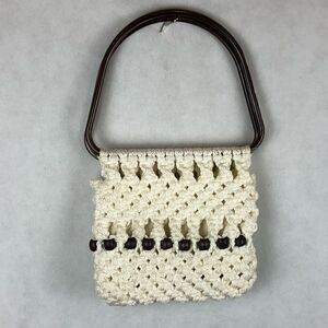 Homemade Macramé Beaded Purse 